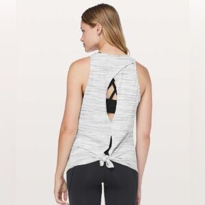 Lululemon Sleeveless Pink Stripe Top